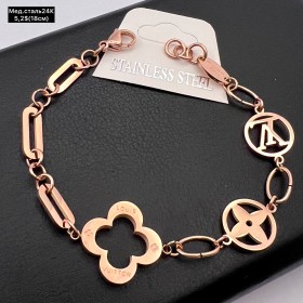 Браслет мед.сталь24К 10360 ( 18 см.)